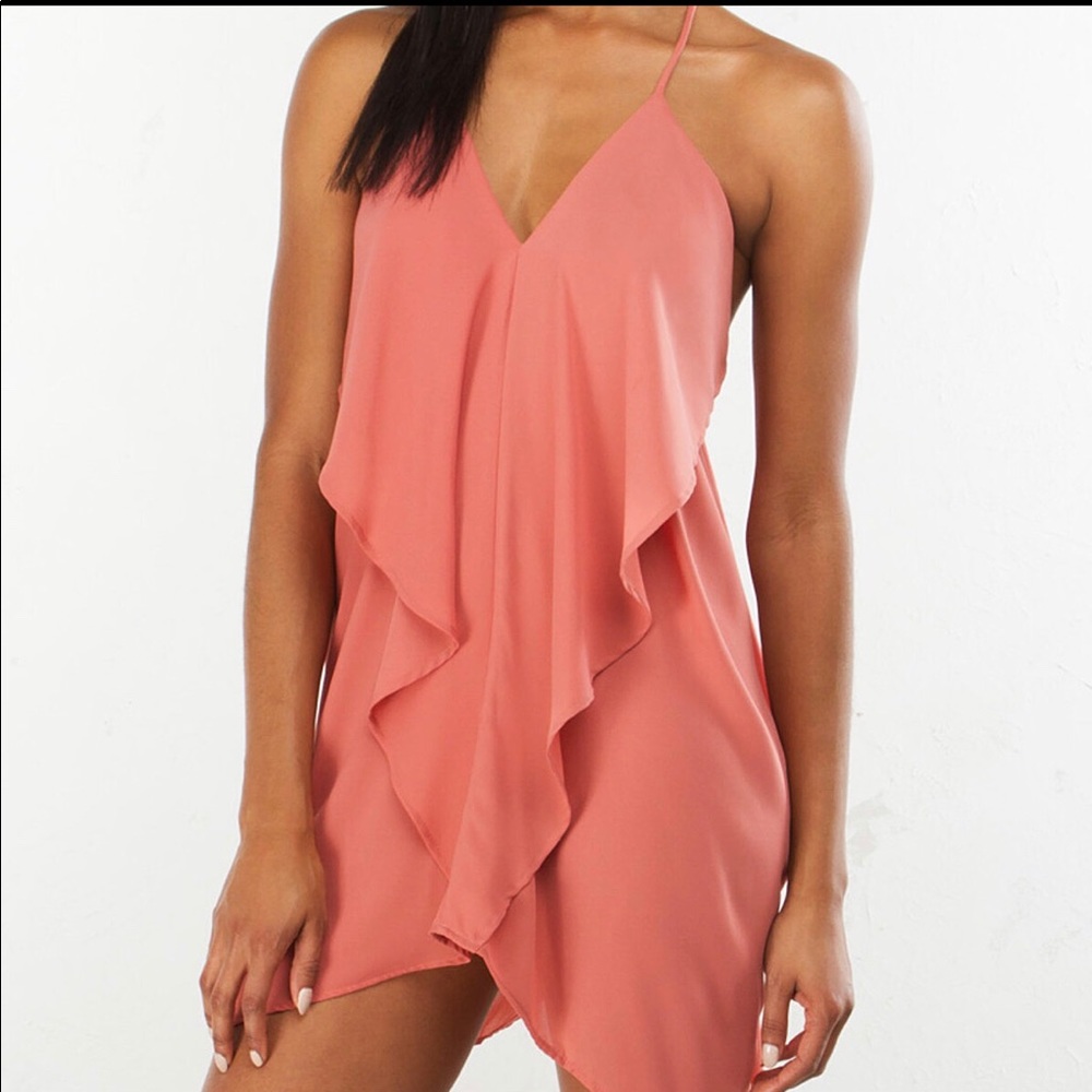 Akira brand dark rose colored slip balaga dress